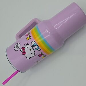 Hello Kitty 40oz Pink Tumbler with Lid and Straw
